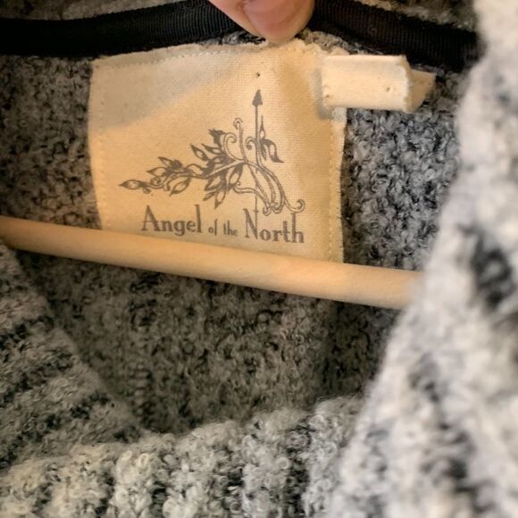 Anthro Angel Of The North Grey Cowl Neck Sweater - Picture 7 of 10
